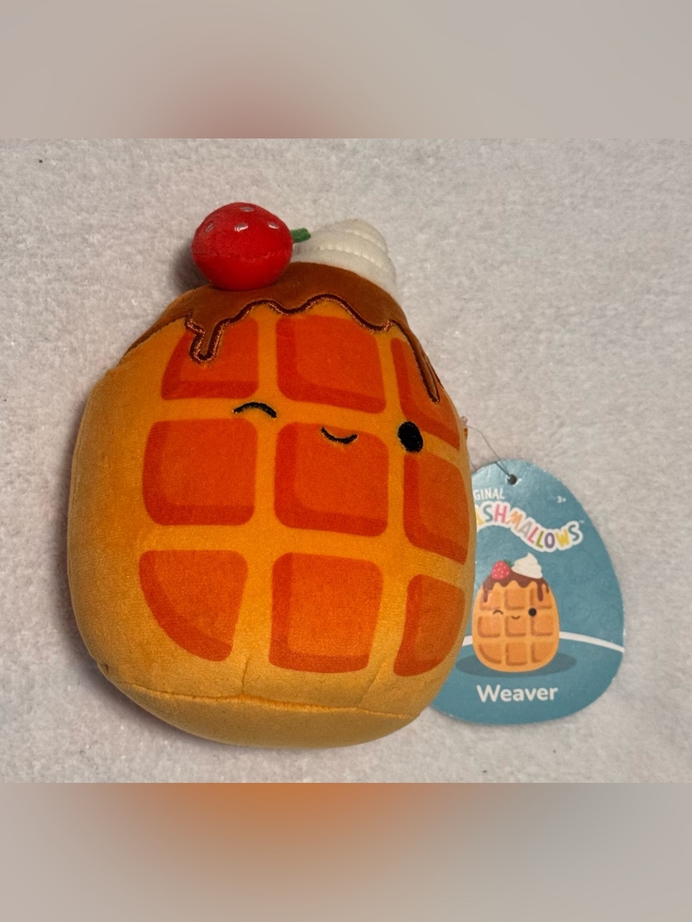 Original Squishmallow 5” Weaver the Waffle Strawberries Personal Shopper Plushie